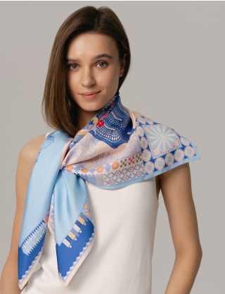 Картинка Шовкова хустина «Garden Blue»